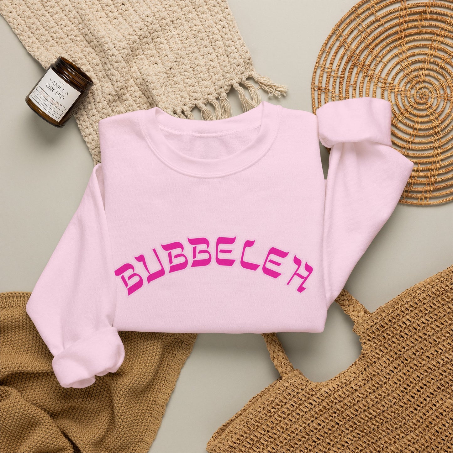 Bubbeleh Sweatshirt, Funny Yiddish Jewish Crewneck, Cute Hebrew Gift, Preppy Jewish Humor