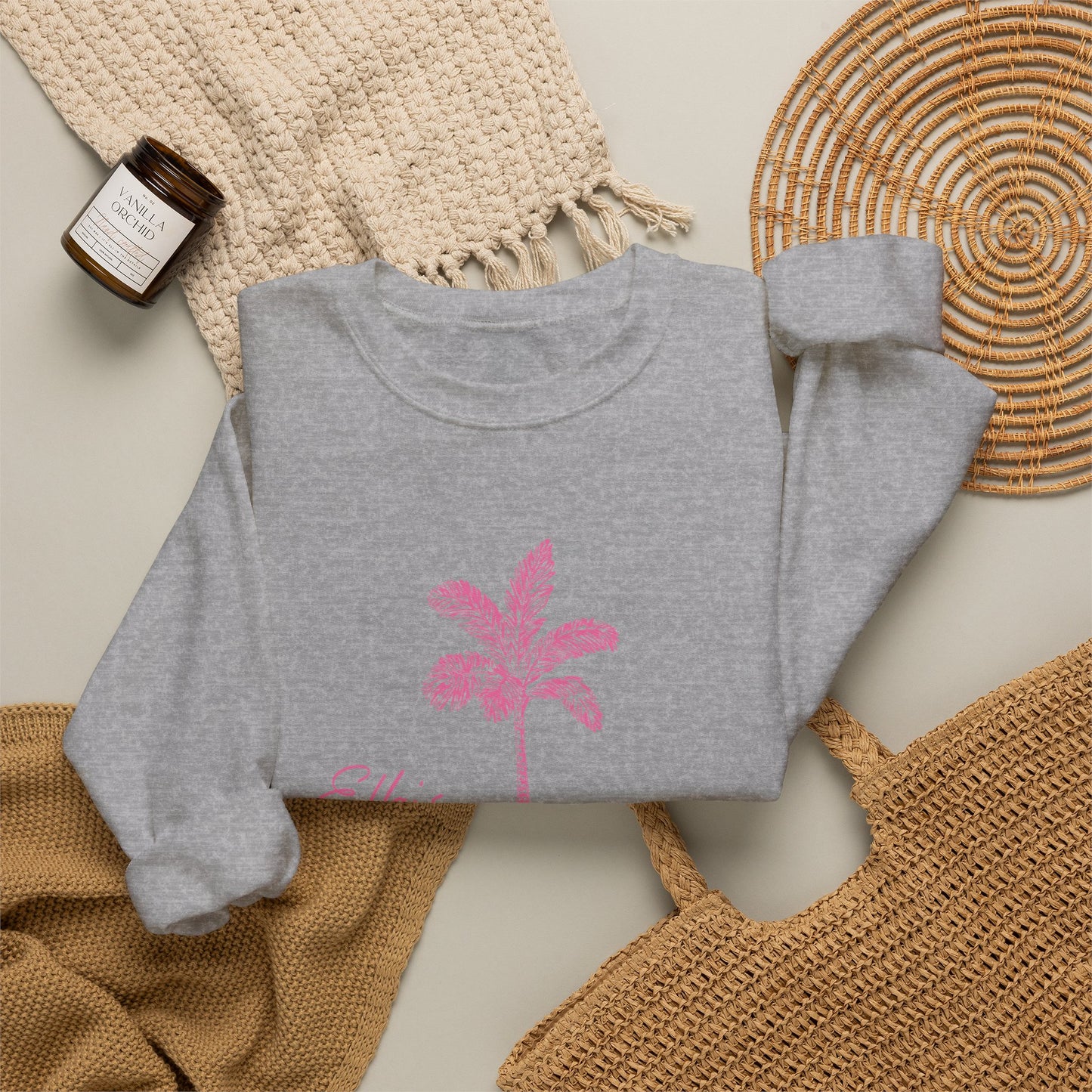 Custom Bar Mitzvah Sweatshirts (Set of 10), Personalized Bat Mitzvah Crewneck, Bulk Event Merch, Youth Party Favor — Beach Club