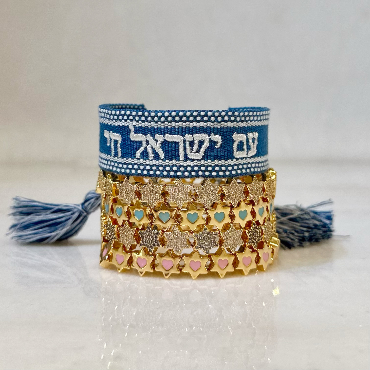 Lilly Eden Jewelry Collection - Star of David Gold Bracelets