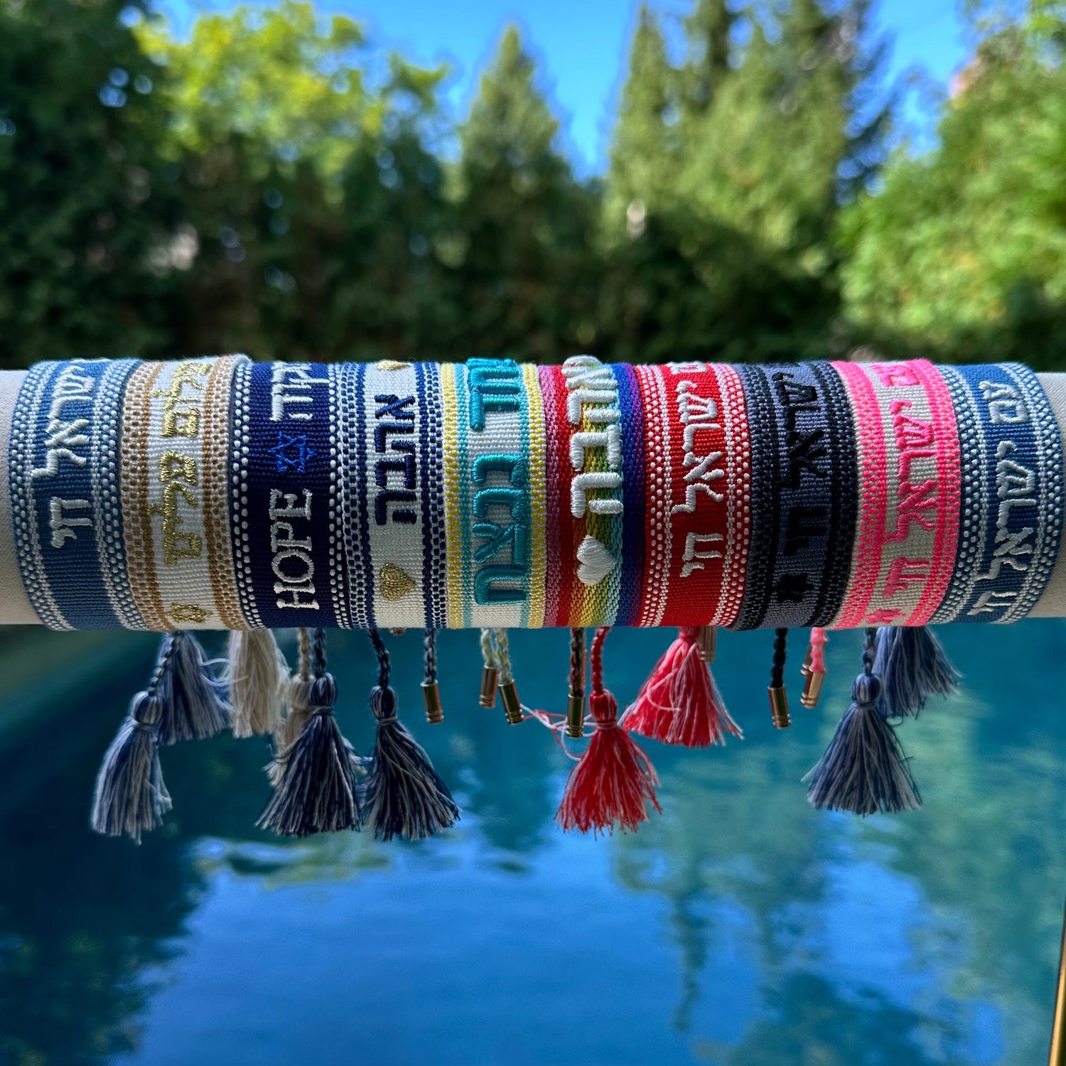 Our Famous Embroidered Bracelets for Israel