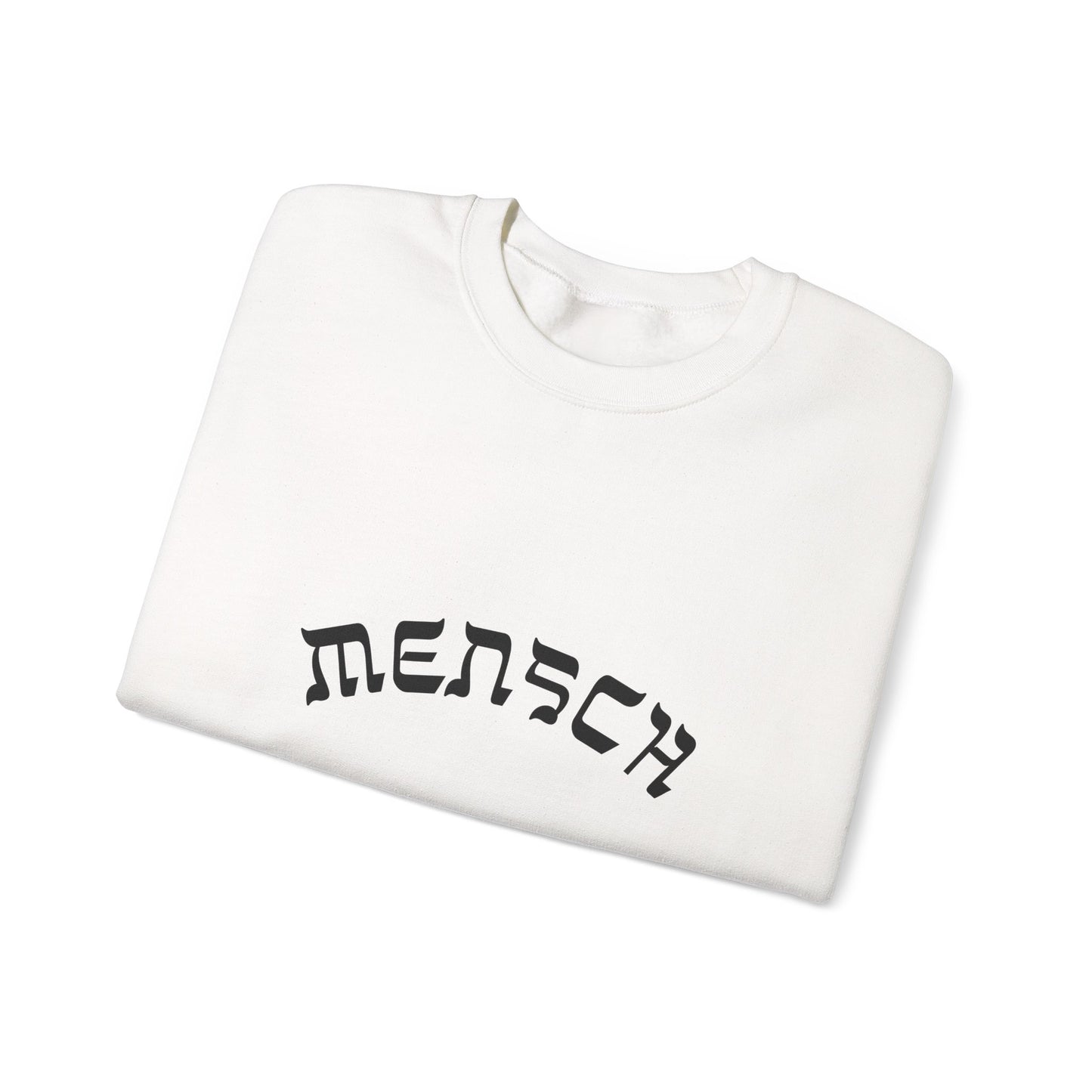 Mensch Sweatshirt, Funny Yiddish Jewish Crewneck, Cute Hebrew Gift, Preppy Jewish Humor