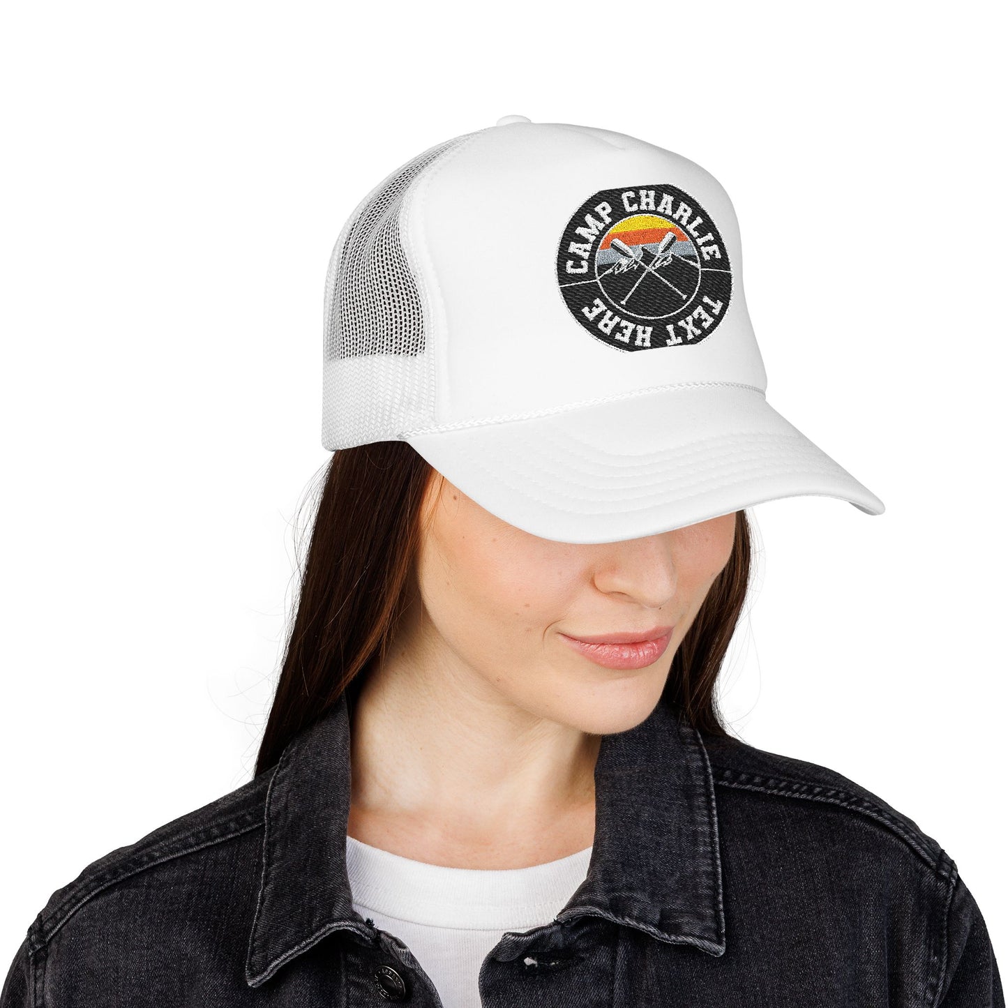 Custom Bar Mitzvah Hats (Set of 10), Personalized Bat Mitzvah Trucker Hat, Bulk Event Merch, Party Favor — Camp