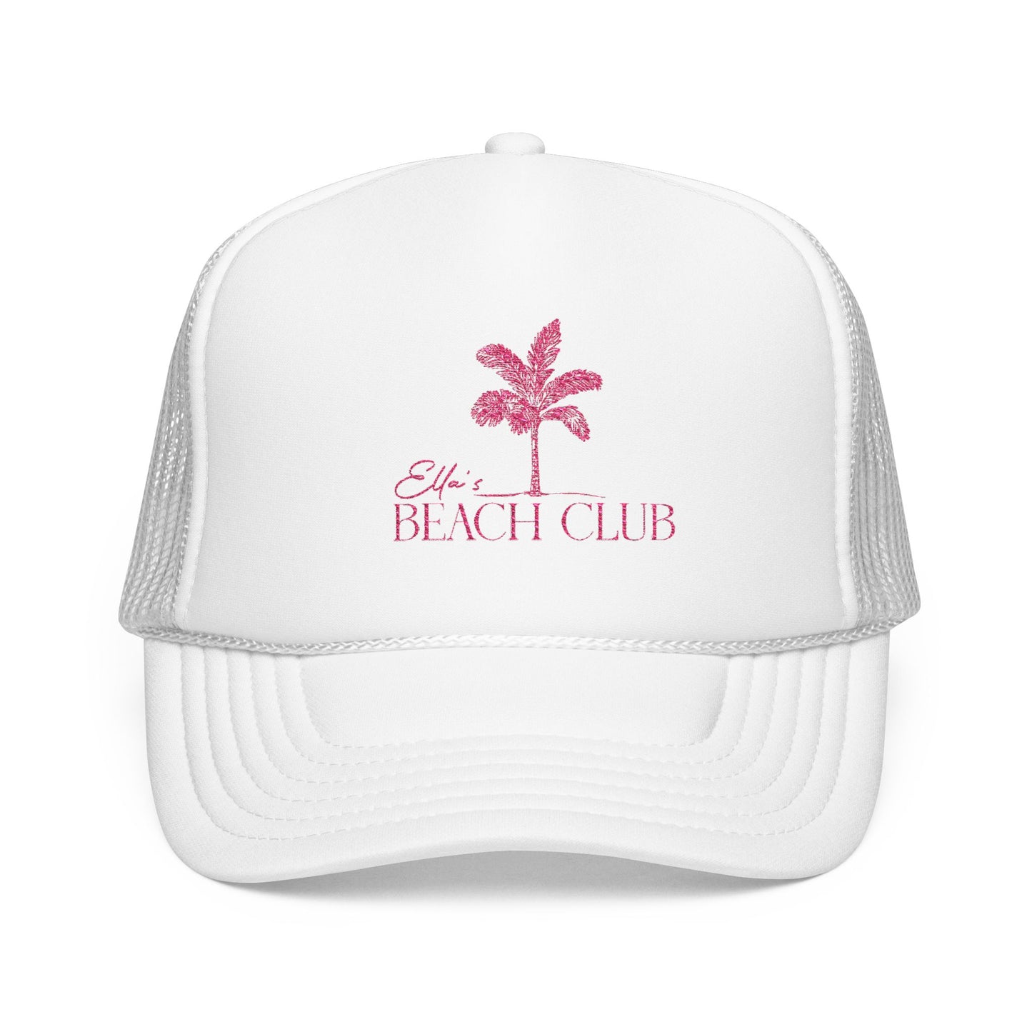 Custom Bar Mitzvah Hats (Set of 10), Personalized Bat Mitzvah Trucker Hat, Bulk Event Merch, Party Favor — Beach Club