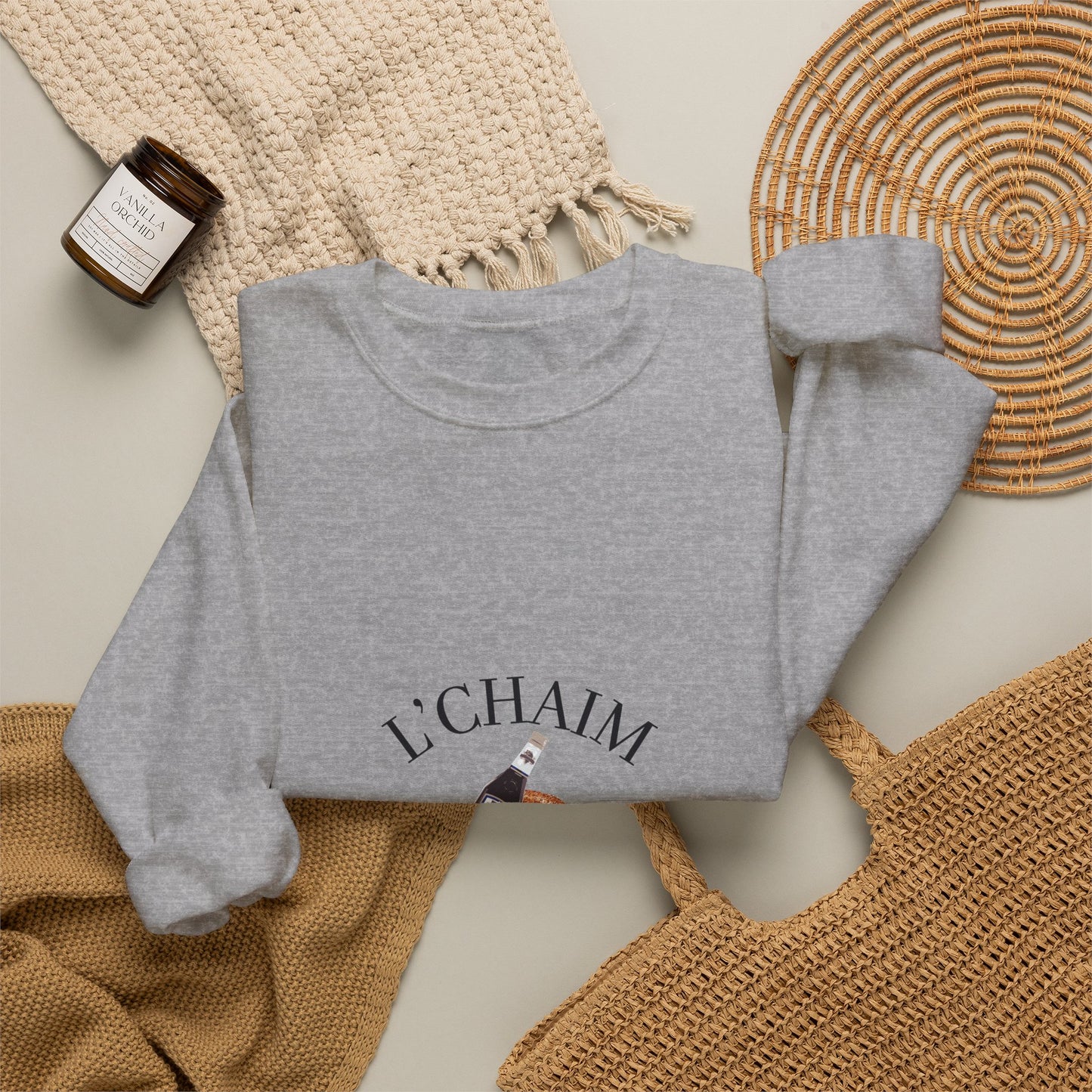 Custom Bar Mitzvah Sweatshirts (Set of 10), Personalized Bat Mitzvah Crewneck, Bulk Event Merch, Youth Party Favor — L'Chaim Social Club