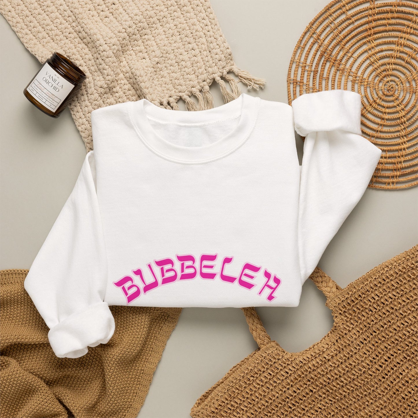 Bubbeleh Sweatshirt, Funny Yiddish Jewish Crewneck, Cute Hebrew Gift, Preppy Jewish Humor