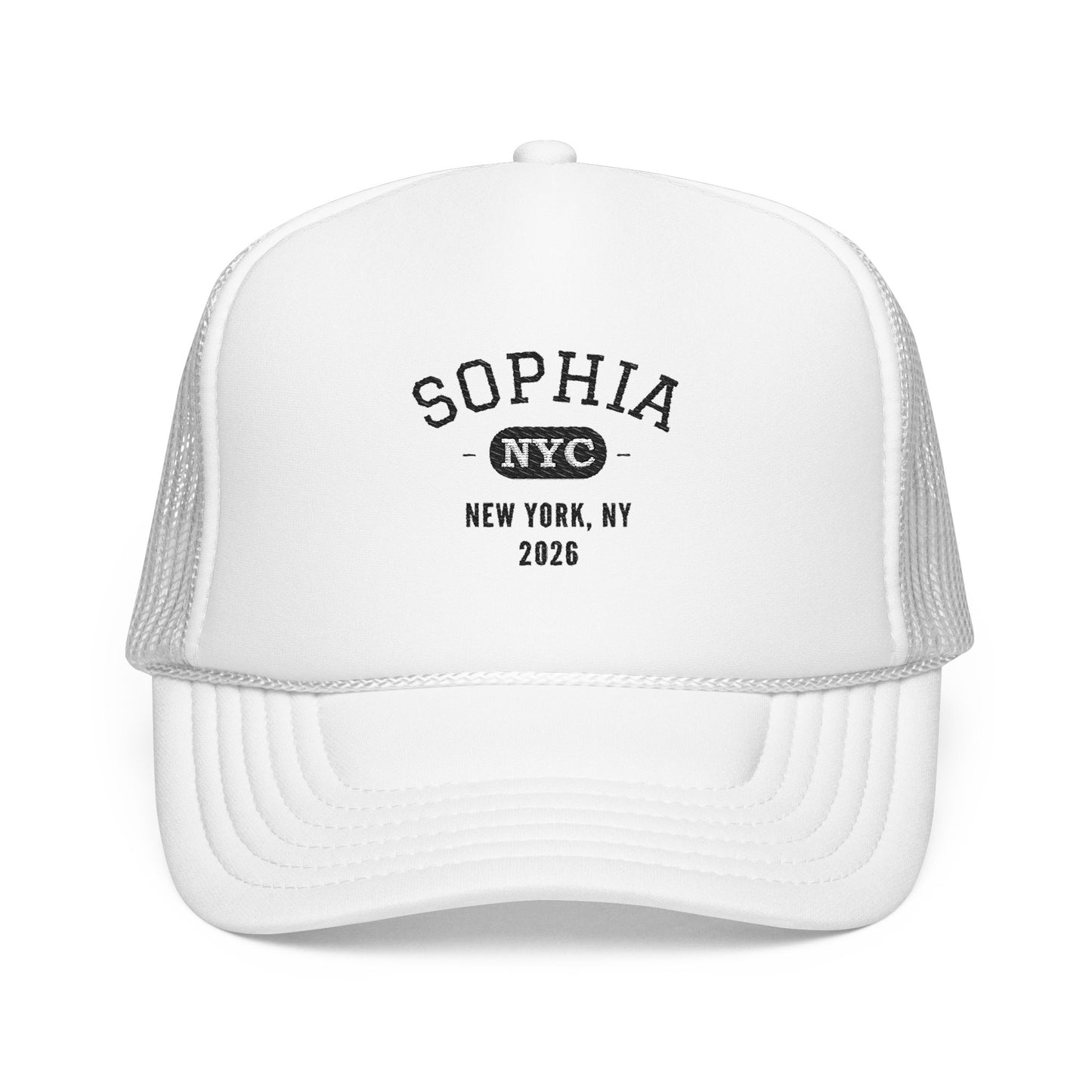 Custom Bar Mitzvah Hats (Set of 10), Personalized Bat Mitzvah Trucker Hat, Bulk Event Merch, Party Favor — NYC City Drop