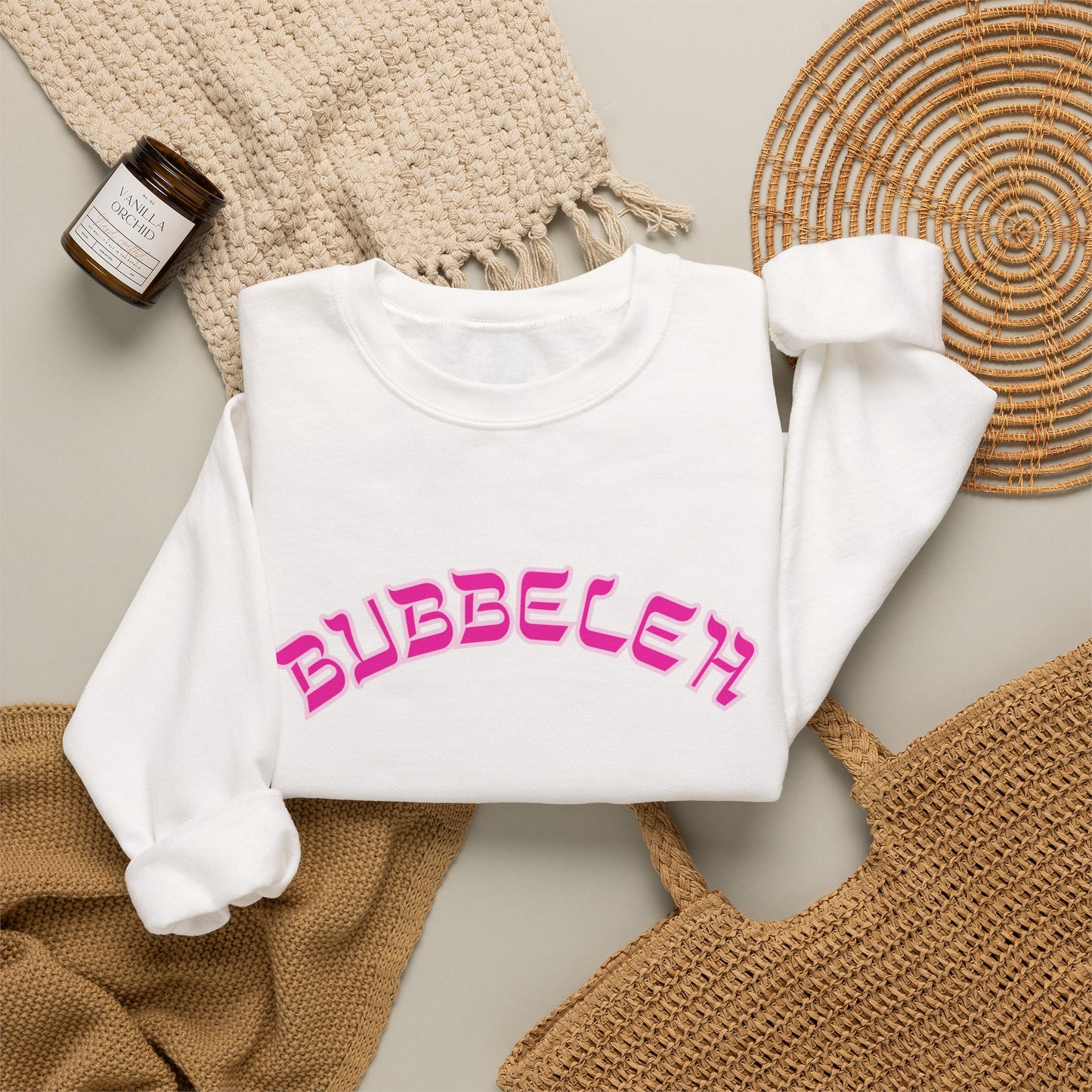 Bubbeleh Sweatshirt, Funny Yiddish Jewish Crewneck, Cute Hebrew Gift, Preppy Jewish Humor
