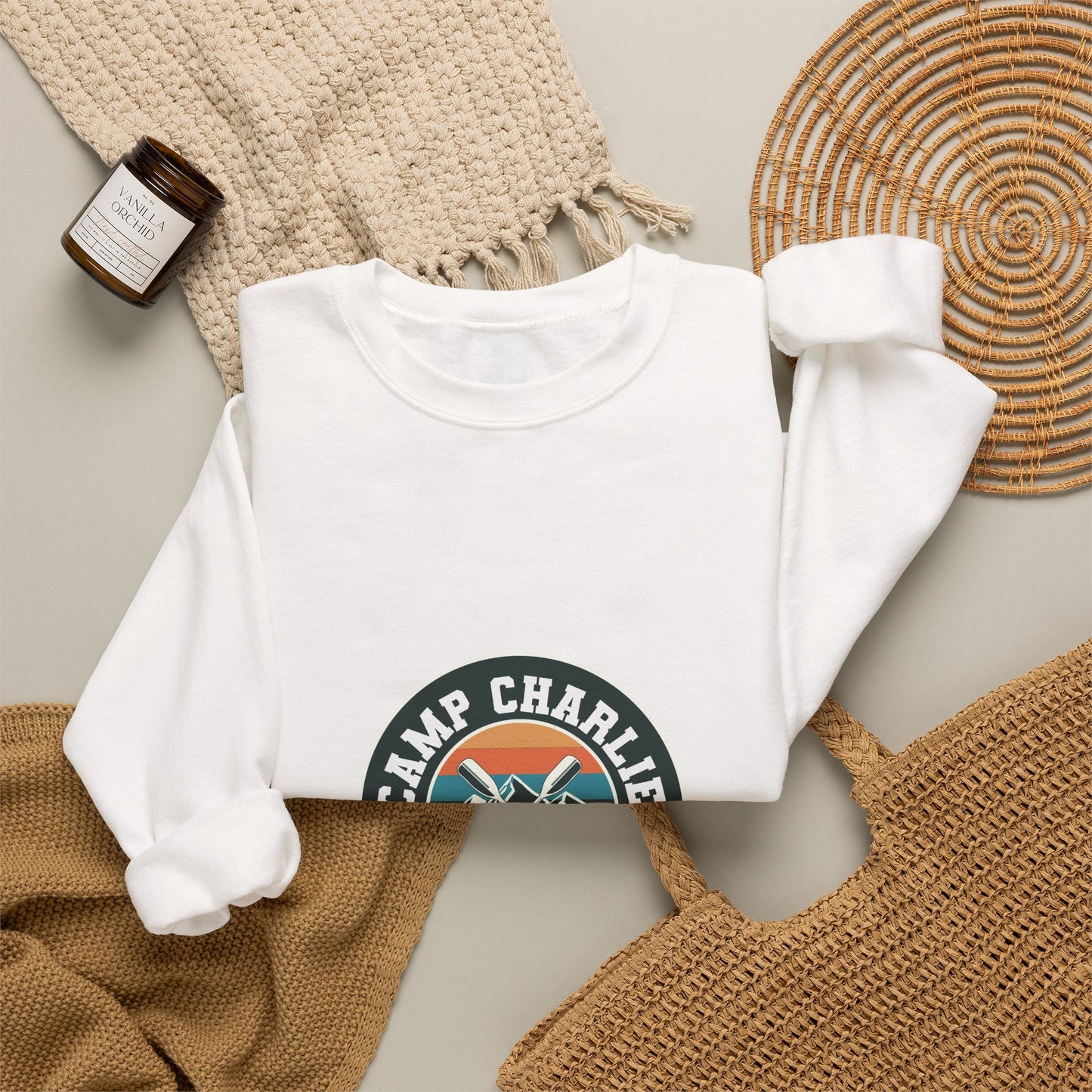 Custom Bar Mitzvah Sweatshirts (Set of 10), Personalized Bat Mitzvah Crewneck, Bulk Event Merch, Youth Party Favor — Camp