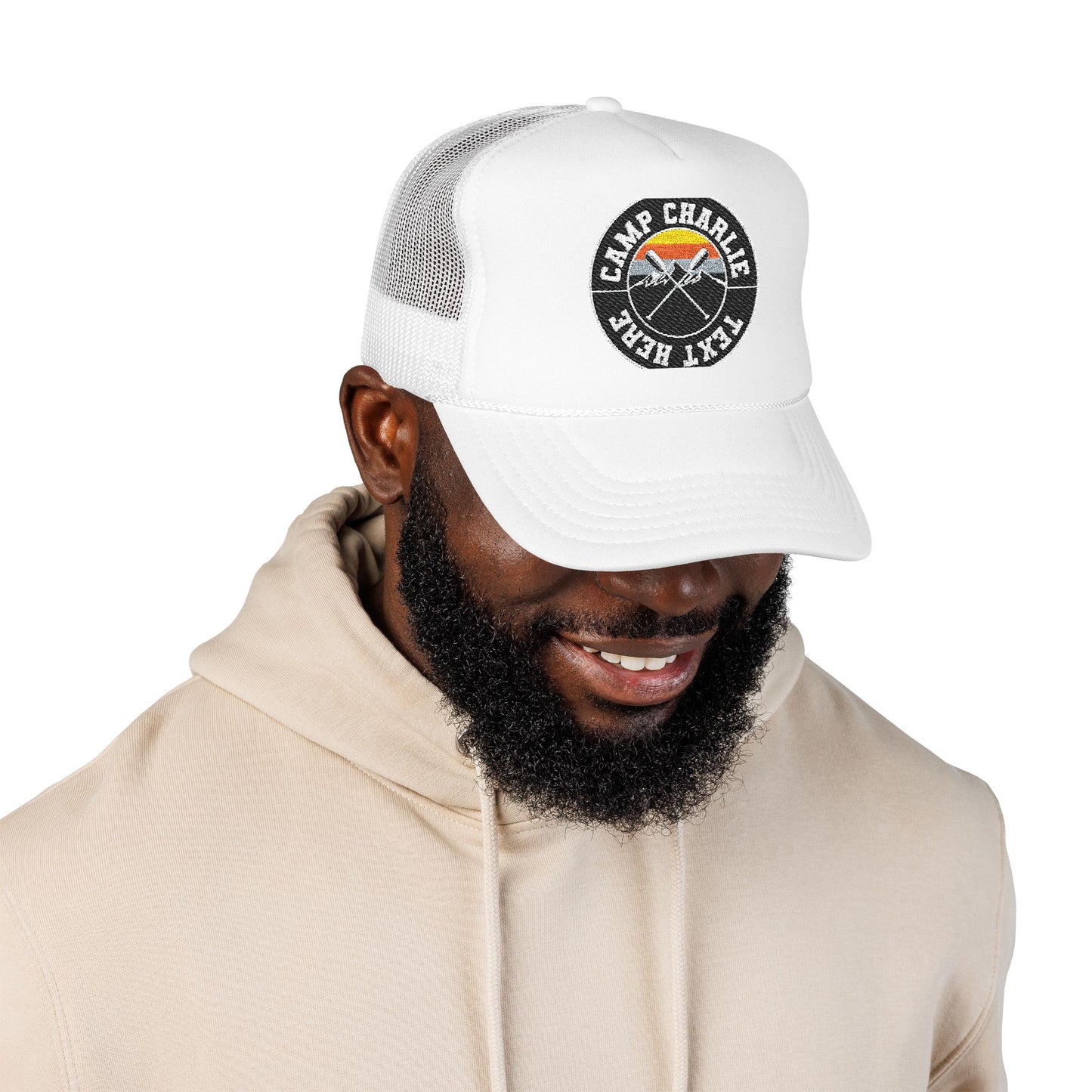 Custom Bar Mitzvah Hats (Set of 10), Personalized Bat Mitzvah Trucker Hat, Bulk Event Merch, Party Favor — Camp