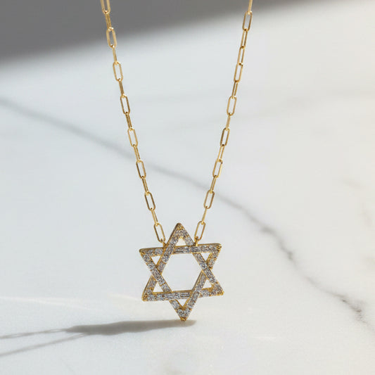 Pavé Star of David Necklace