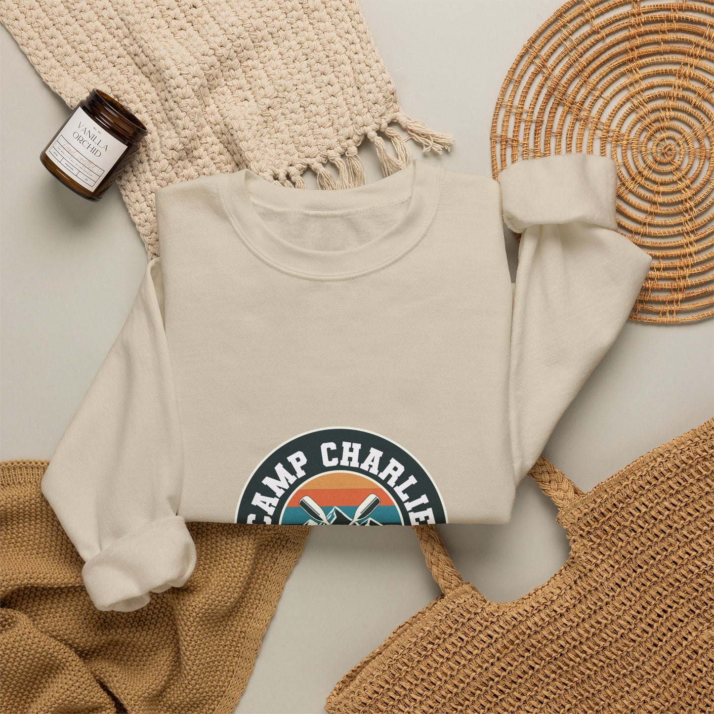 Custom Bar Mitzvah Sweatshirts (Set of 10), Personalized Bat Mitzvah Crewneck, Bulk Event Merch, Youth Party Favor — Camp