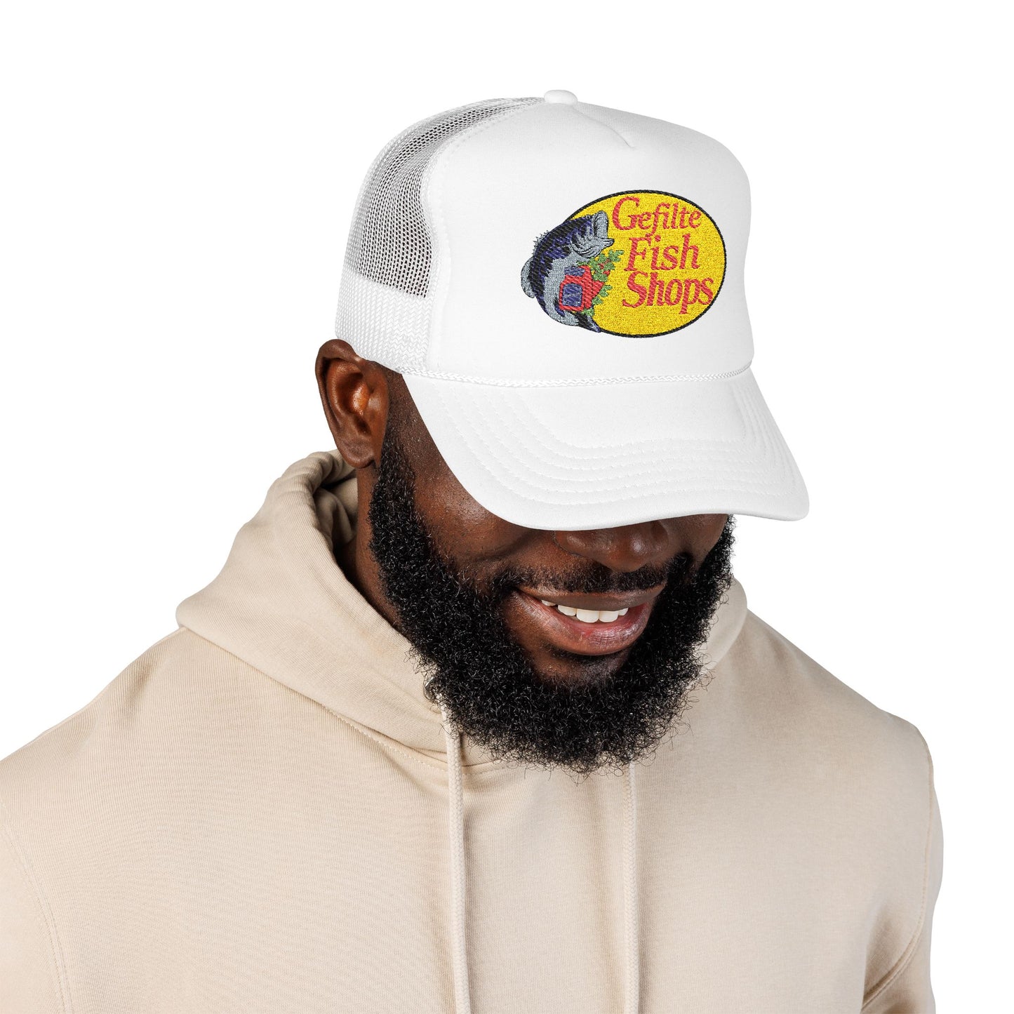 Custom Bar Mitzvah Hats (Set of 10), Personalized Bat Mitzvah Trucker Hat, Bulk Event Merch, Party Favor — Gefilte Pro