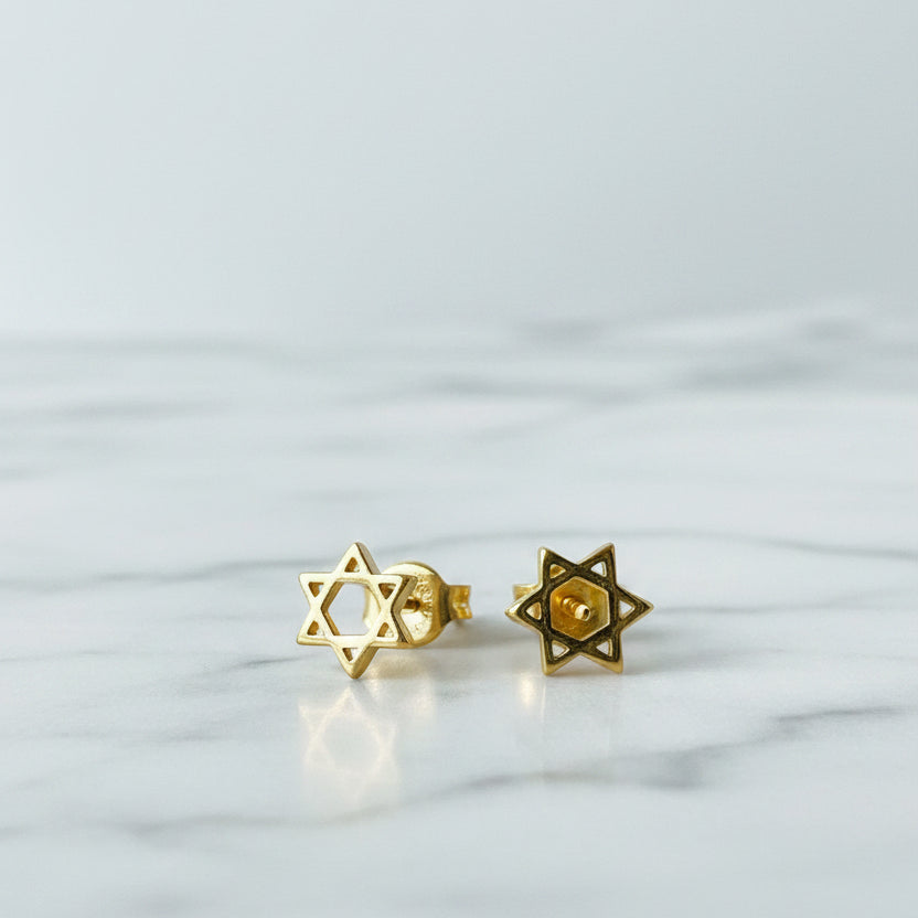 Petite Star of David Stud Earrings