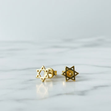 Petite Star of David Stud Earrings