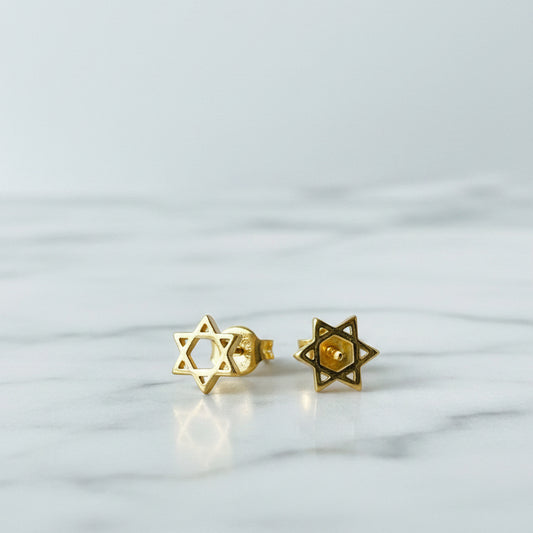 Petite Star of David Stud Earrings
