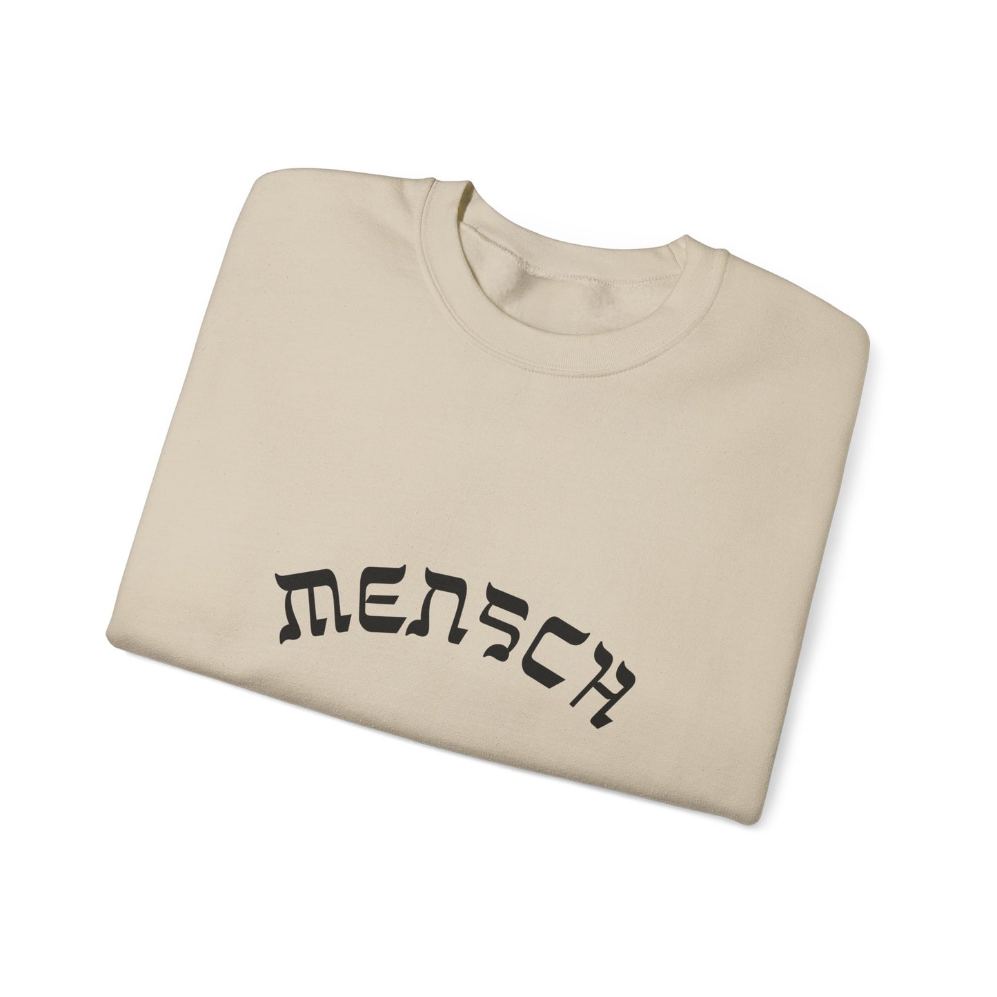 Mensch Sweatshirt, Funny Yiddish Jewish Crewneck, Cute Hebrew Gift, Preppy Jewish Humor
