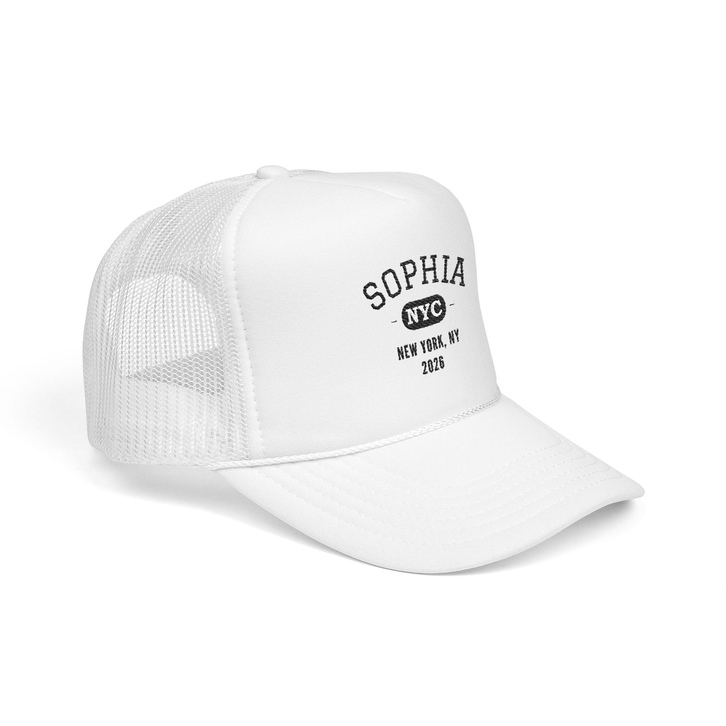 Custom Bar Mitzvah Hats (Set of 10), Personalized Bat Mitzvah Trucker Hat, Bulk Event Merch, Party Favor — NYC City Drop