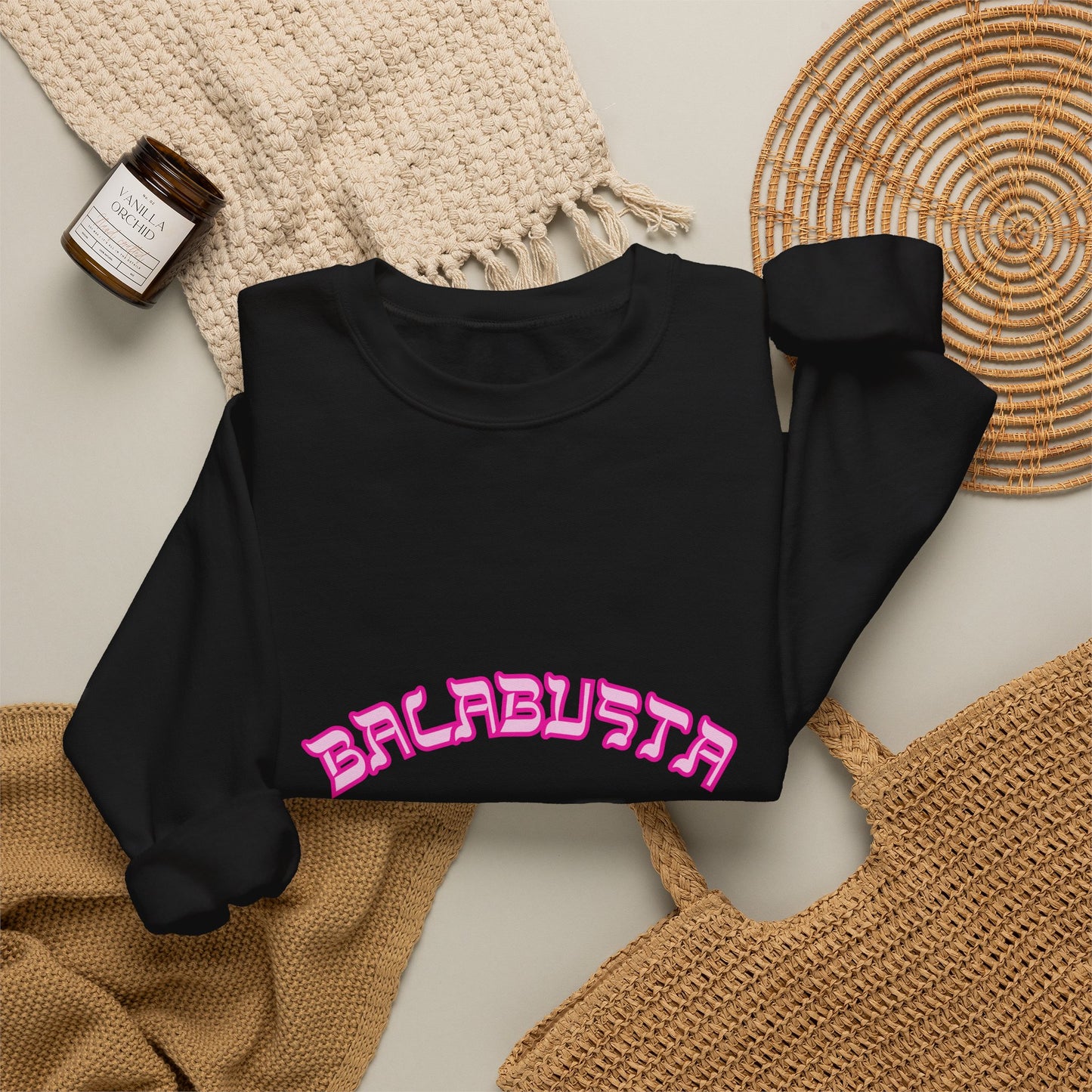 Balabusta Sweatshirt, Funny Yiddish Jewish Crewneck, Cute Hebrew Gift, Preppy Jewish Humor