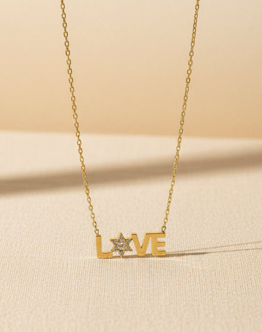 LOVE Necklace with Star of David