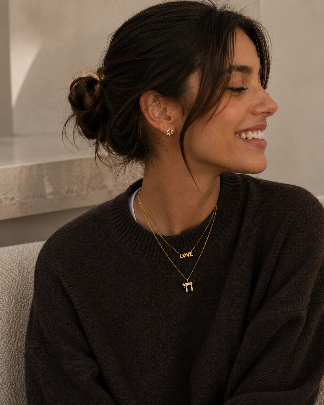 LOVE Necklace with Star of David