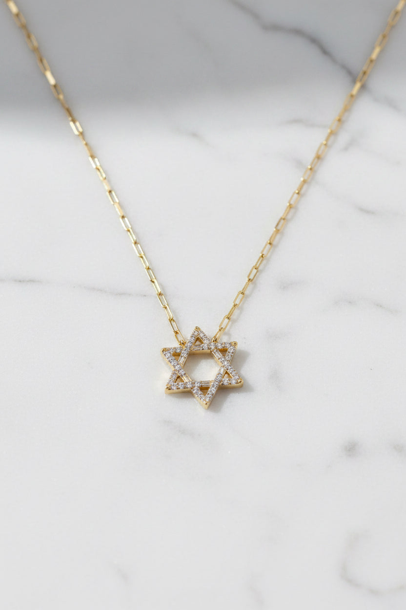 Pavé Star of David Necklace